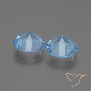 Pedras preciosas de Topázio Azul Suíço natural de 5.69 ct, Redondo, VVS