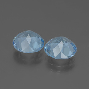 Pedras preciosas de topázio azul natural de 6,28 ct, corte redondo, VVS-VS