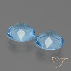 Pedras preciosas de Topázio Azul Suíço natural de 6.07 ct, Redondo, VS