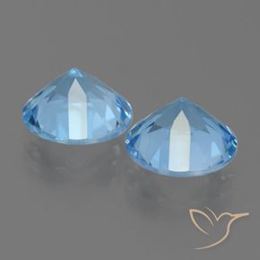 Pedras preciosas de Topázio Azul Suíço natural de 6.30 ct, Redondo, VS