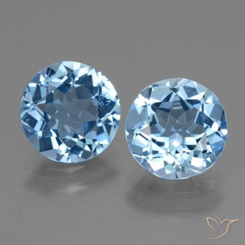 5.97ctw Natural Azul Suíço Topázio, Redondo, VS