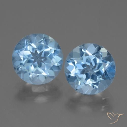 5.99ctw Natural Azul Suíço Topázio, Redondo, VS