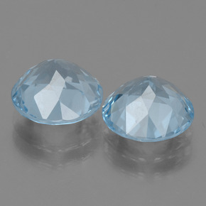 Pedras preciosas de Topázio Céu azul natural de 6.62 ct, Corte Redondo, VVS-VS