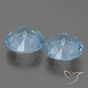 Pedras preciosas de Topázio Céu azul natural de 6.35 ct, Redondo, VVS-VS