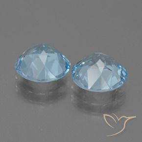 Pedras preciosas de Topázio Céu azul natural de 5.70 ct, Redondo, VVS-VS
