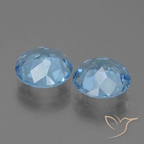 Pedras preciosas de Topázio Céu azul natural de 6.30 ct, Redondo, VVS