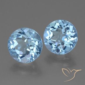 Pedras preciosas de Topázio Azul Suíço natural de 6.70 ct, Redondo, VVS-VS