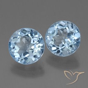 Pedras preciosas de Topázio Azul Suíço natural de 6.64 ct, Redondo, VVS-VS