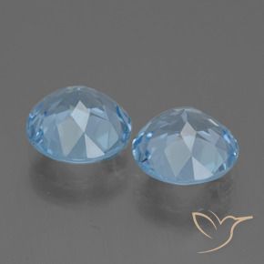 Pedras preciosas de Topázio Azul Suíço natural de 6.64 ct, Redondo, VVS-VS