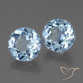 Pedras preciosas de Topázio Céu azul natural de 6.24 ct, Redondo, VVS