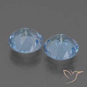 Pedras preciosas de Topázio Céu azul natural de 6.24 ct, Redondo, VVS