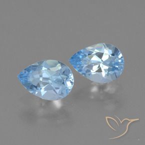 Pedras preciosas de Topázio Céu azul natural de 1.61 ct, Formato de pêra, VVS-VS