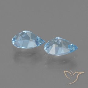Pedras preciosas de Topázio Céu azul natural de 1.61 ct, Formato de pêra, VVS-VS