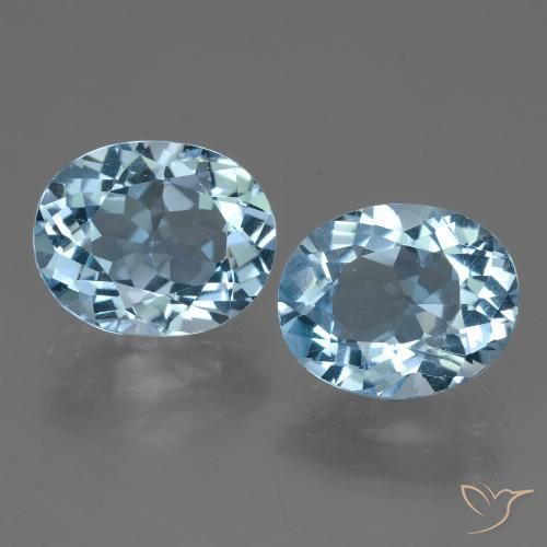 6.75ctw Natural Azul Suíço Topázio, oval, VVS-VS