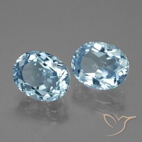 Pedras preciosas de Topázio Céu azul natural de 7.31 ct, oval, VVS-VS