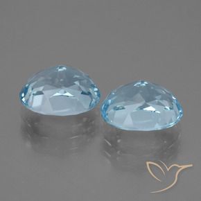 Pedras preciosas de Topázio Céu azul natural de 7.31 ct, oval, VVS-VS