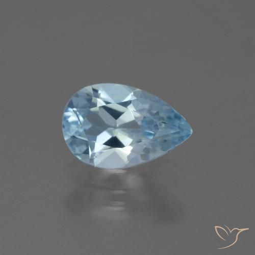 1.53ct Natural Azul Suíço Topázio, Formato de pêra, VVS-VS