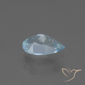 Topázio Azul Suíço Natural 1.53ct, Formato de pêra, VVS-VS
