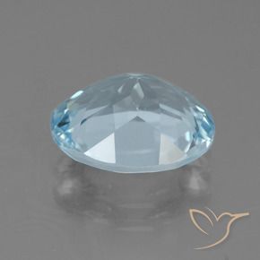 Topázio azul natural 3,29ct, corte oval, VVS