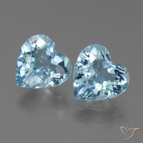 5.51ctw Natural Céu azul Topázio, Coração, VVS