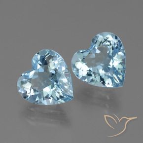 Pedras preciosas de Topázio Céu azul natural de 5.51 ct, Coração, VVS