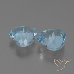 Pedras preciosas de Topázio Céu azul natural de 5.51 ct, Coração, VVS