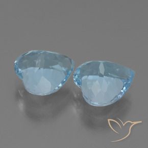 Pedras preciosas de Topázio Céu azul natural de 6.32 ct, Coração, VVS