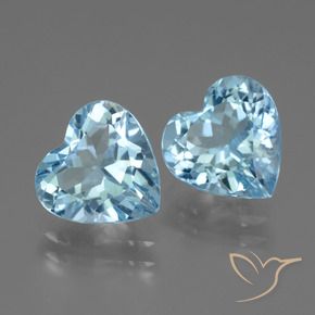 Pedras preciosas de Topázio Azul Suíço natural de 5.69 ct, Coração, VVS-VS