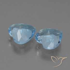 Pedras preciosas de Topázio Azul Suíço natural de 5.69 ct, Coração, VVS-VS
