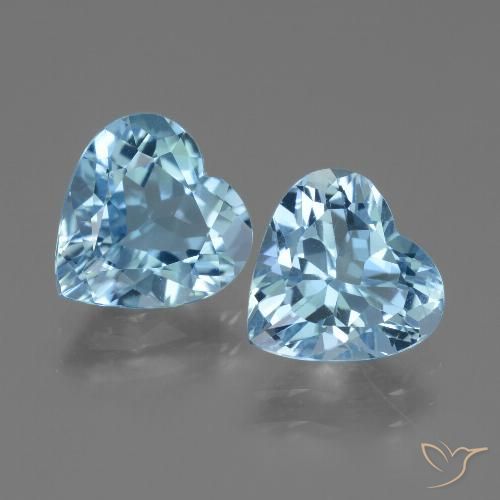 5.57ctw Natural Azul Suíço Topázio, Coração, VVS-VS