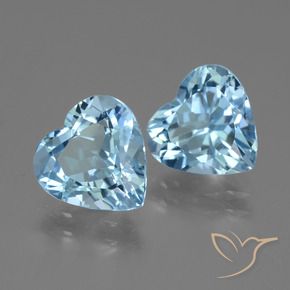 Pedras preciosas de Topázio Azul Suíço natural de 5.57 ct, Coração, VVS-VS