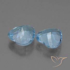 Pedras preciosas de Topázio Azul Suíço natural de 5.57 ct, Coração, VVS-VS