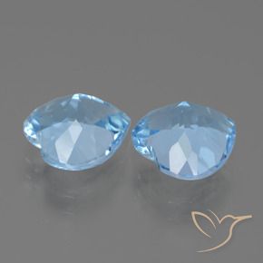 Pedras preciosas de Topázio Azul Suíço natural de 5.68 ct, Coração, VVS