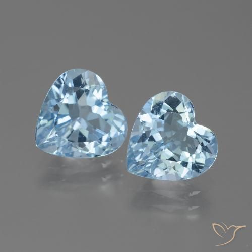5.79ctw Natural Céu azul Topázio, Coração, VVS