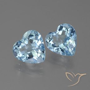 Pedras preciosas de Topázio Céu azul natural de 5.79 ct, Coração, VVS