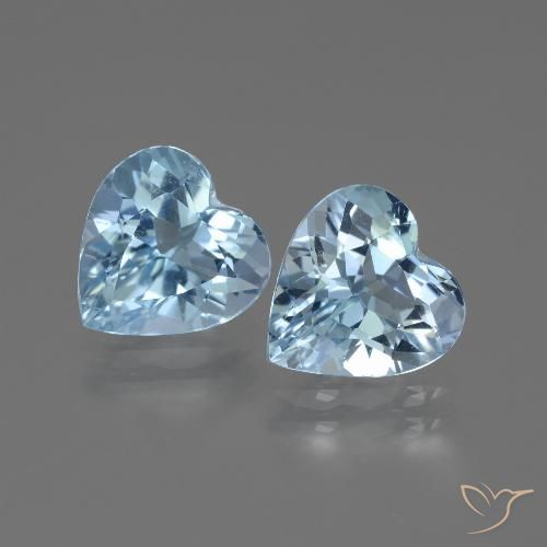 5.33ctw Natural Azul Suíço Topázio, Coração, VS