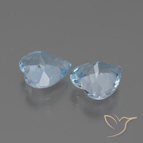 Pedras preciosas de Topázio Azul Suíço natural de 5.33 ct, Coração, VS