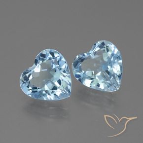 Pedras preciosas de Topázio Céu azul natural de 5.44 ct, Coração, VVS