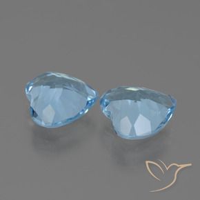 Pedras preciosas de Topázio Céu azul natural de 5.44 ct, Coração, VVS