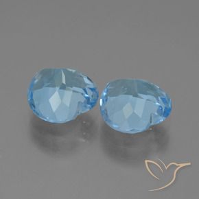 Pedras preciosas de Topázio Céu azul natural de 6.51 ct, Coração, VVS