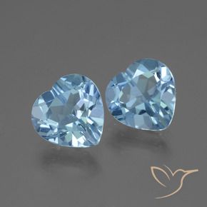 Pedras preciosas de Topázio Céu azul natural de 5.52 ct, Coração, VVS