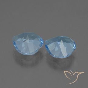 Pedras preciosas de Topázio Céu azul natural de 5.52 ct, Coração, VVS