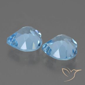 Pedras preciosas de Topázio Céu azul natural de 5.63 ct, Coração, VVS