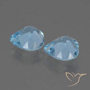 Pedras preciosas de Topázio Azul Suíço natural de 5.69 ct, Coração, VVS
