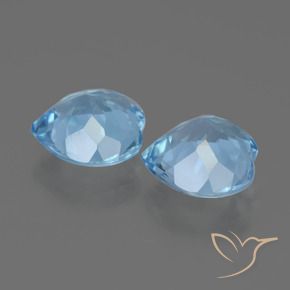 Pedras preciosas de Topázio Céu azul natural de 6.06 ct, Coração, VVS