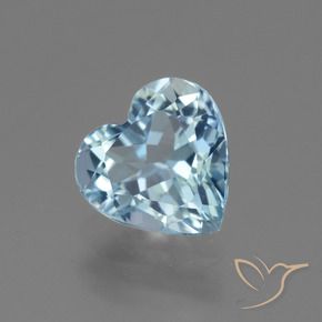 Topázio Céu azul Natural 2.83ct, Coração, VVS