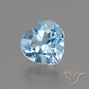 Topázio Céu azul Natural 2.90ct, Coração, VVS