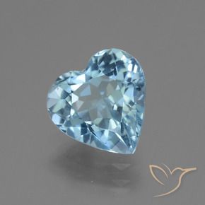 Topázio Céu azul Natural 2.91ct, Coração, VVS