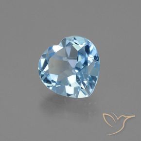 Topázio Céu azul Natural 2.84ct, Coração, VS