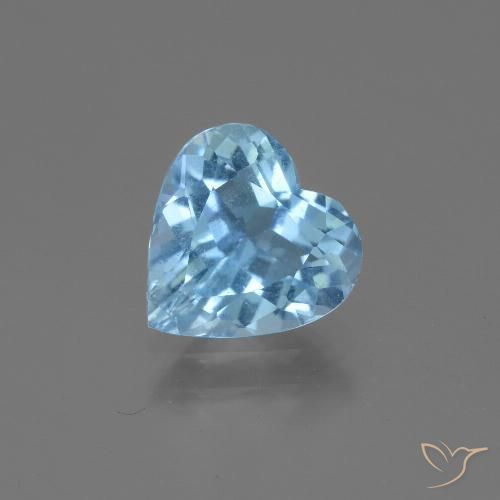 2.63ct Natural Céu azul Topázio, Coração, VS